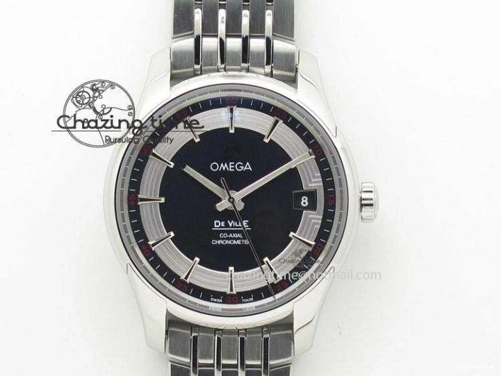 0511 Planet Ocean Master Chrono SS OM 1:1 Best Edition Black Dial On SS Bracelet A9900 V Fashionable 8113